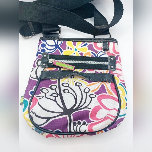 ⭐️5/$25 Lily Bloom Crossbody‎ Bag Purse MULTI-COLOR FLOWER PRINT - Picture 2 of 12